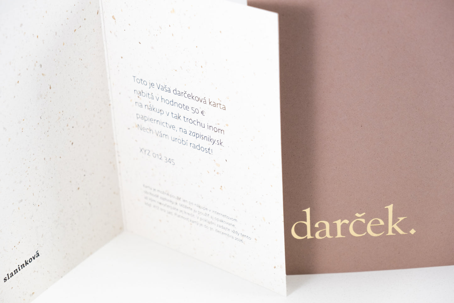 Darčeková karta (fyzická)