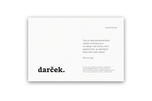 Darčeková karta (elektronická)