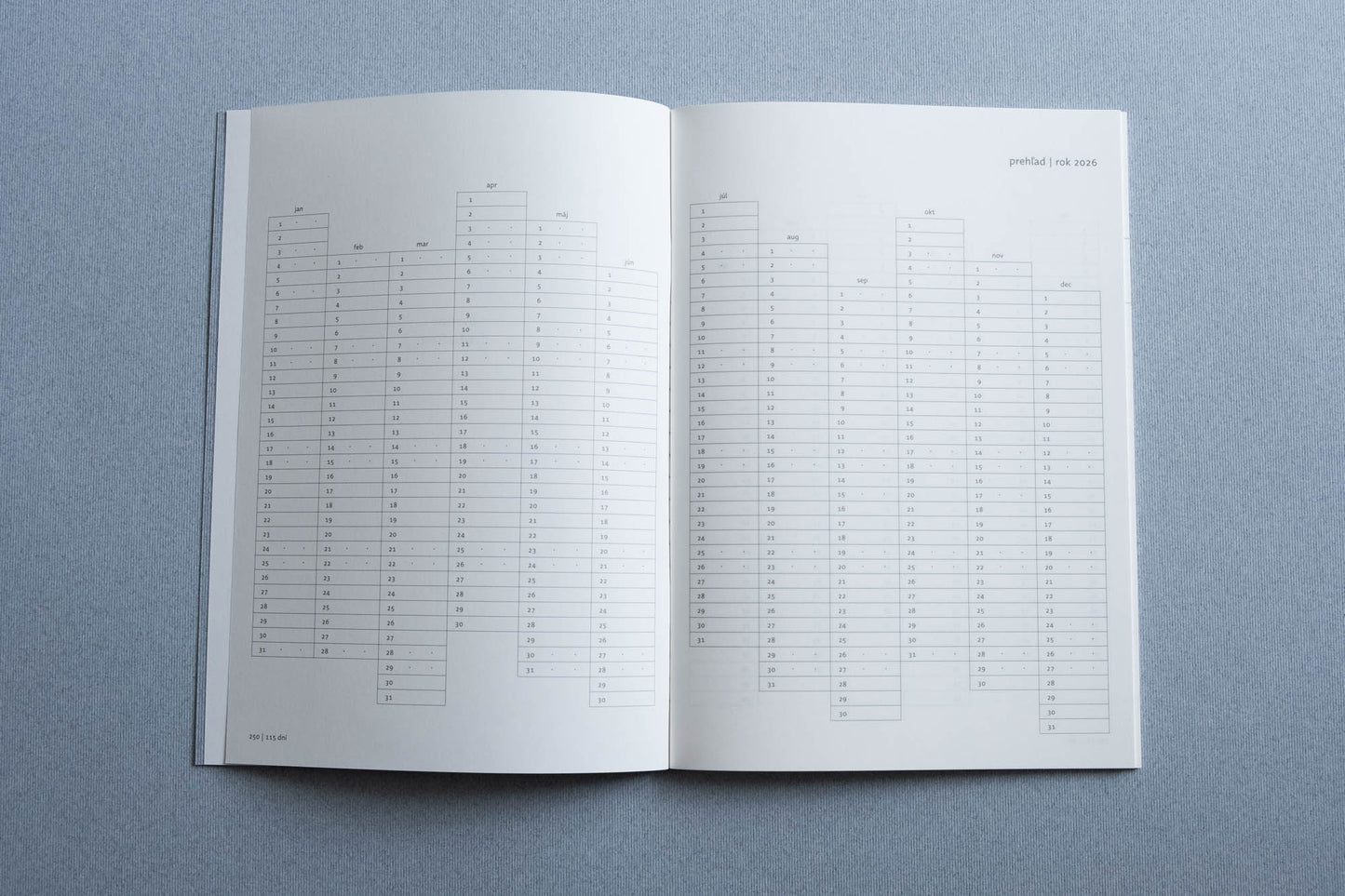 Týždenný diár 2026 veľký