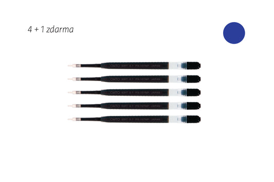 Modrá náplň do gélového pera Ohto Rays & pera Days (4 + 1 zdarma)