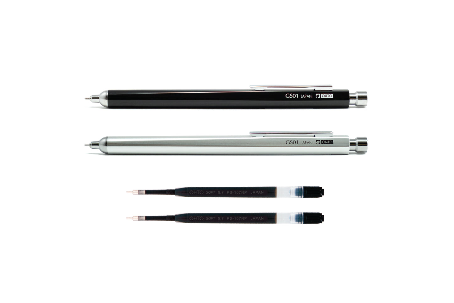 Nerozlučná dvojica (2 ks pero Ohto GS01 + 2 ks náplň zadarmo)