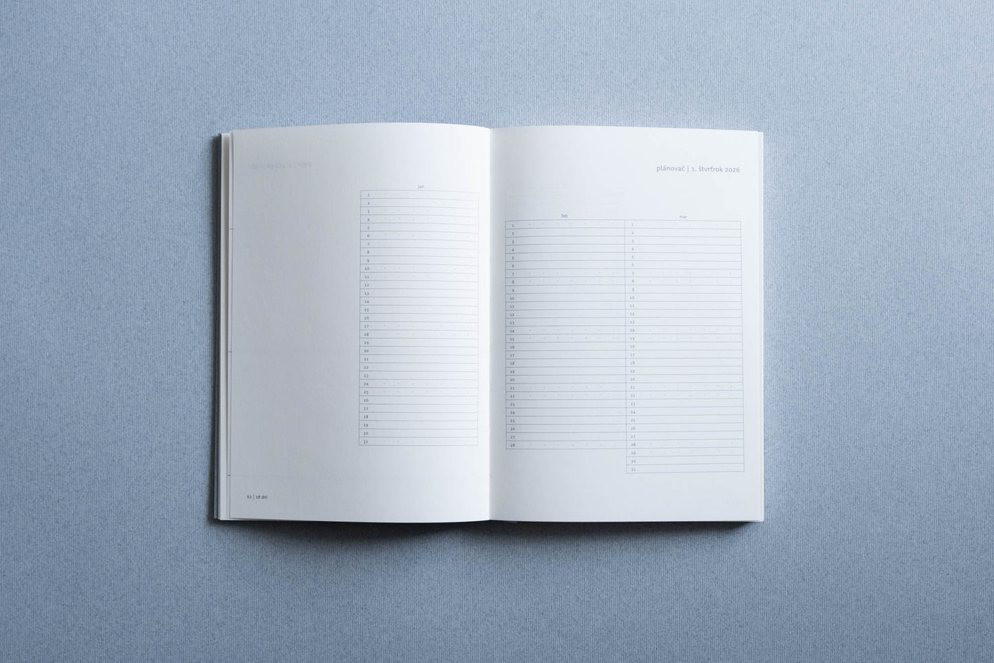 Týždenný diár 2026 malý