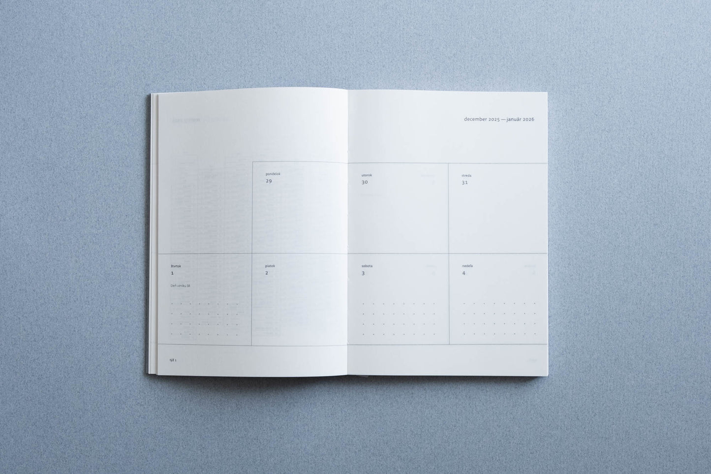 Týždenný diár 2026 malý