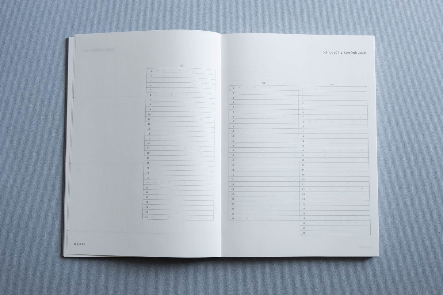 Týždenný diár 2026 veľký