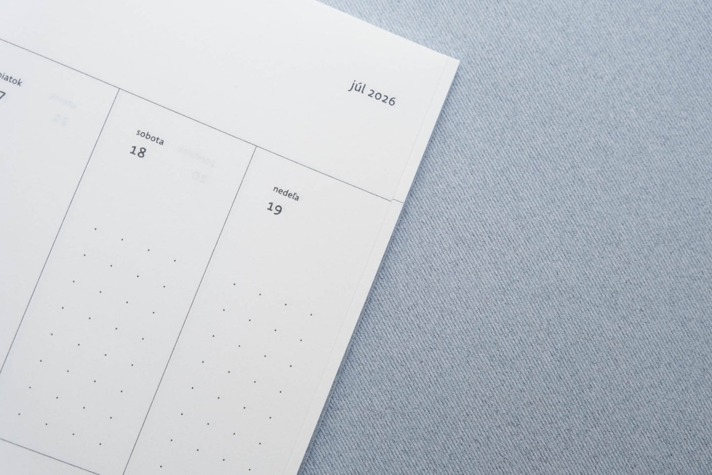 Týždenný diár 2026 veľký